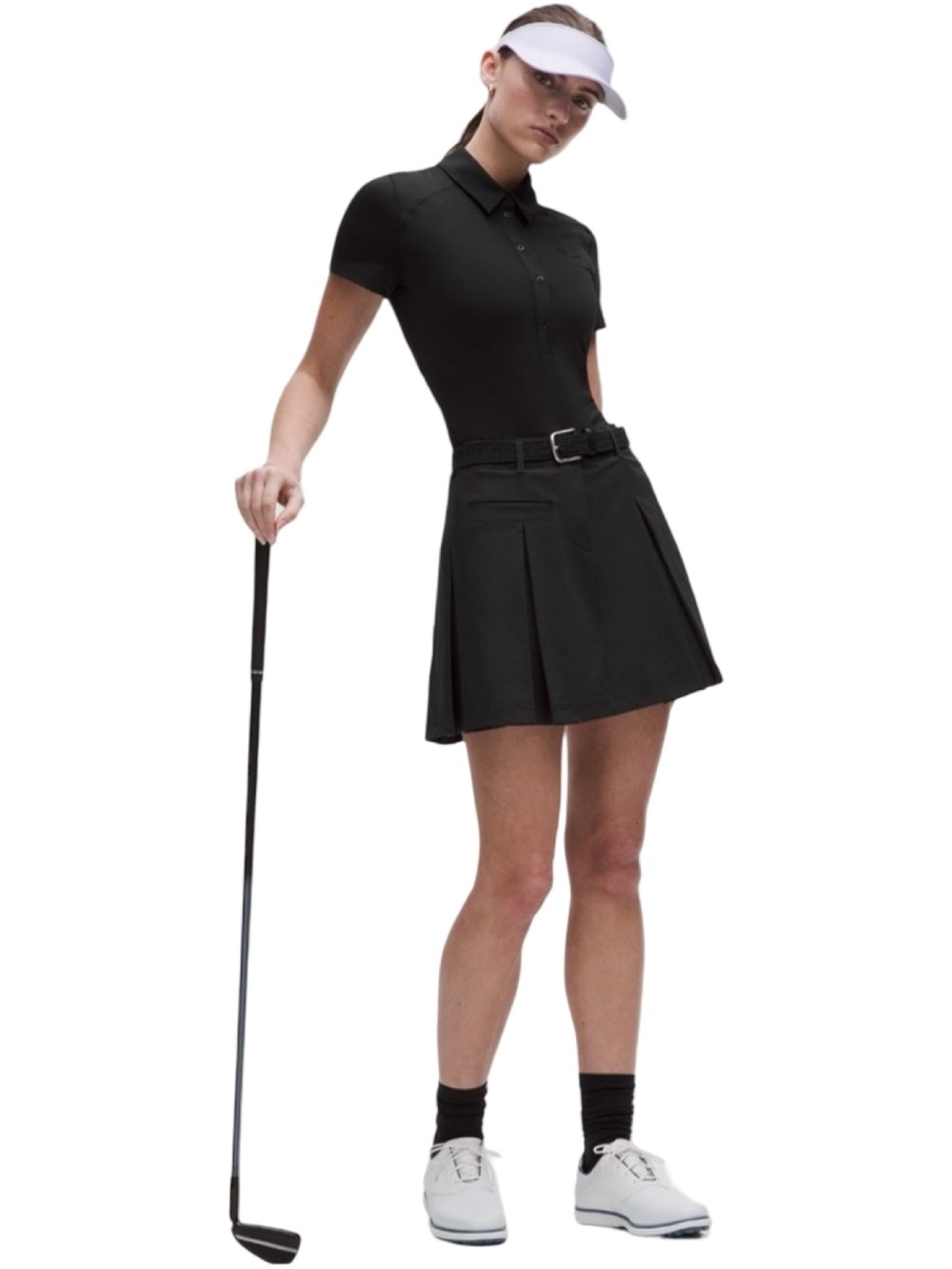 Lululemon Box-Pleat High-Rise Golf
Skirt Black Size 26 EUC